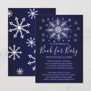 Convites Livro de Chás de fraldas de inverno em floco de n