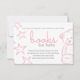 Convites Livro de Chás de fraldas do Urso Rosa Mínimo I