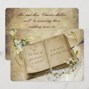 Convites Livro de colheita de Vow Renewal de casamento