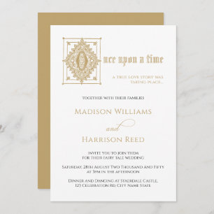 Convites Livro de Contos de Fada sobre Casamento de Bibliot