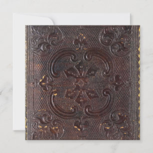 Convites Livro de Couro Antigo Caído