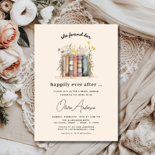 Convites Livro De Flores Selvagens Feliz Para Sempre Após O