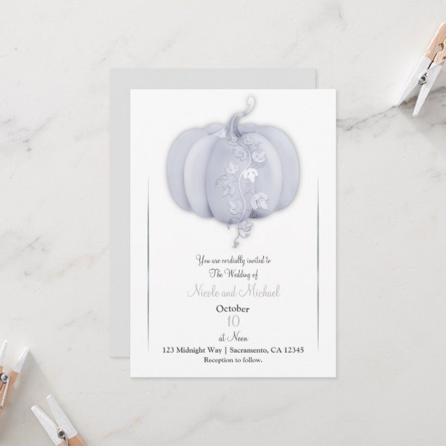 Convites Livro de Histórias Chic de Casamento de Outono com (Frente/Verso In Situ)