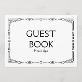 Convites "Livro de Visitas" Placa de Casamento Estilo Art D