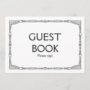 Convites "Livro de Visitas" Placa de Casamento Estilo Art D