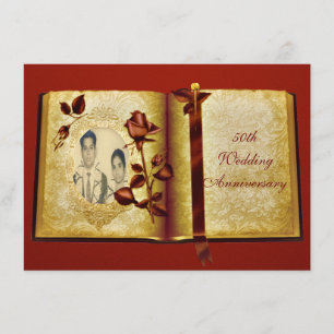Convites Livro do Amor Aniversário de 50 Anos de Casamento 