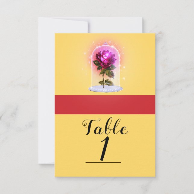 Convites Livro Mágico Encantado da História Número da Mesa  (Frente)