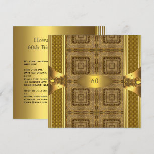 Convites Livro Ouro Antigo 3 Homens Festa de 60 Anos do Hom