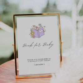 Convites Livro para Sinal de Bebê, Chá de fraldas