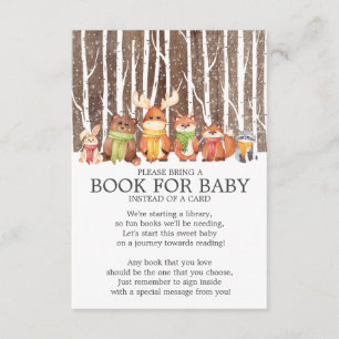 Convites Livro rústico dos animais da floresta do inverno