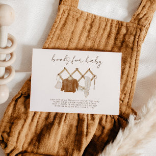 Convites Livros Boho para Chuveiro de Bebê Neutro em Gênero