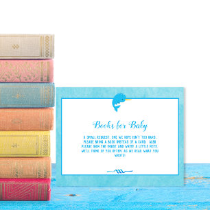 Convites Livros de Baleia Azul para Chá de Bebê