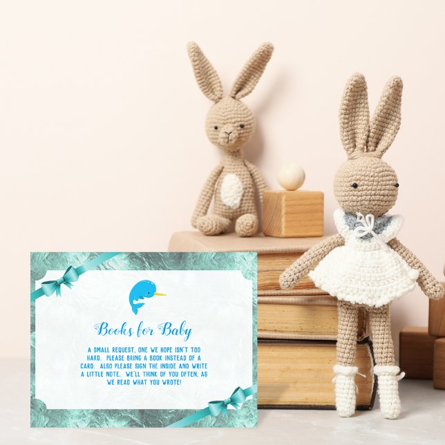 Convites Livros De Bebê Narwhal Para Jogo De Chá de fraldas (Criador carregado)