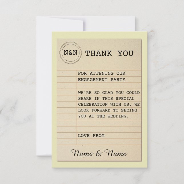 Convites Livros de Casamento Obrigado Biblioteca História d (Frente)