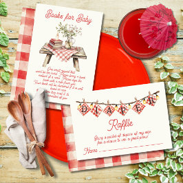 Convites Livros de chá de fraldas Baby-Q para bebê