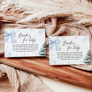 Convites Livros de Chá de fraldas com floco de neve Arco az