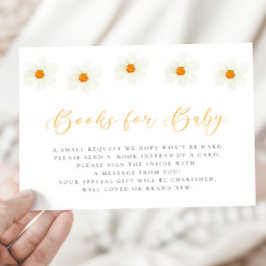 Convites Livros de Chá de fraldas de margarida neutra para 