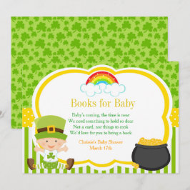 Convites Livros de Chá de fraldas de St Patricks para Bebê