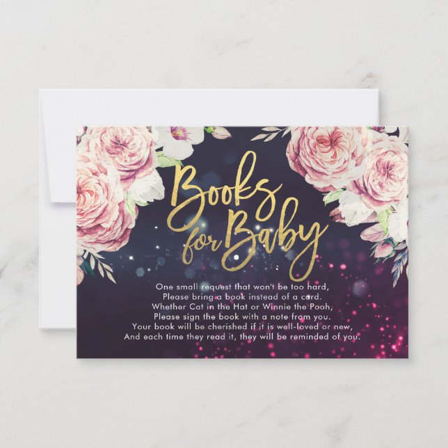 Convites Livros de chá de fraldas para Bebê / Traga um livr (Frente)