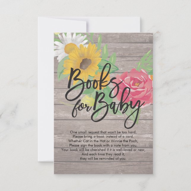 Convites Livros de chá de fraldas para Bebê / Traga um livr (Frente)