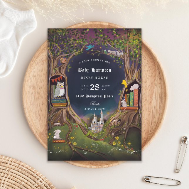 Convites Livros de fantasia para Chá de fraldas (Criador carregado)