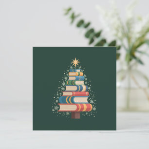 Convites Livros de Natal Professor Árvore Xmas Leitura Féri