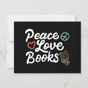 Convites Livros de Paz Geeky e Leitura Gota