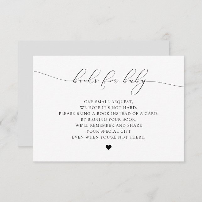 Convites Livros de Script Elegante ASHER para Placa de Chá  (Frente/Verso)