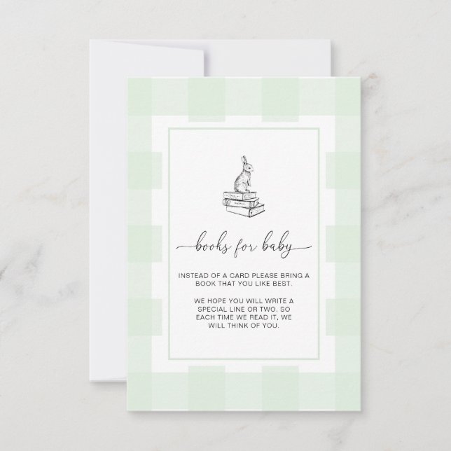 Convites Livros do Coelho de Ginga Verde Solicitação de Car (Frente)