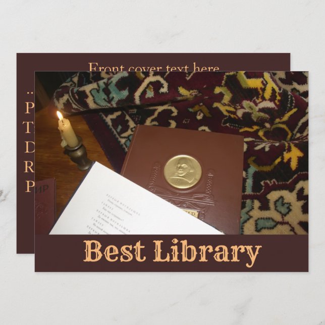 Convites Livros do século passado (Frente/Verso)