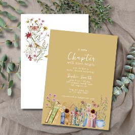 Convites Livros e Brunch Um Novo Chá de fraldas De Capítulo