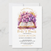 Livros e Chá de panela Brunch Hydrangea