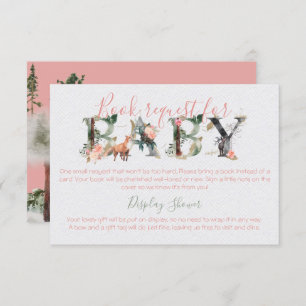 Convites Livros Florestais de Madeira para Chá de Bebê e Ex