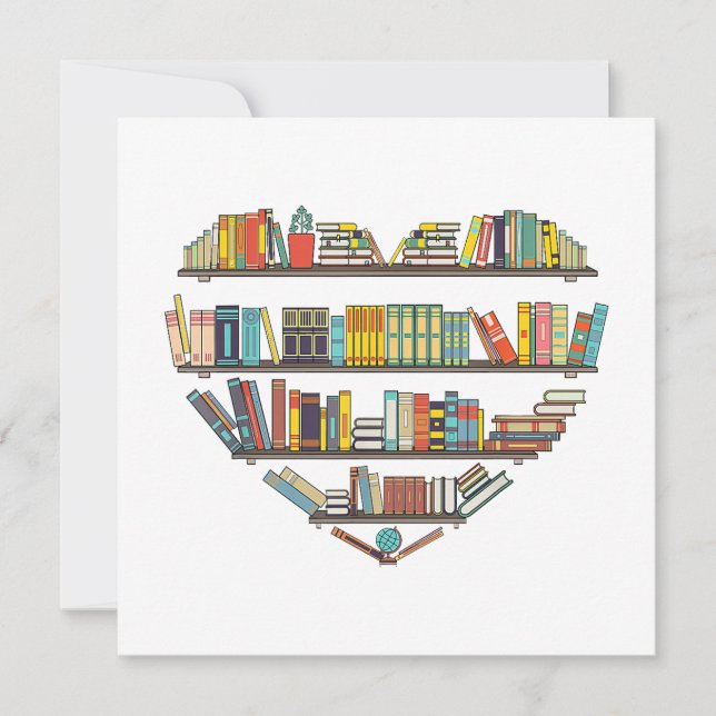 Convites Livros legal Leitura Homens Mulheres Livro Letras  (Frente)