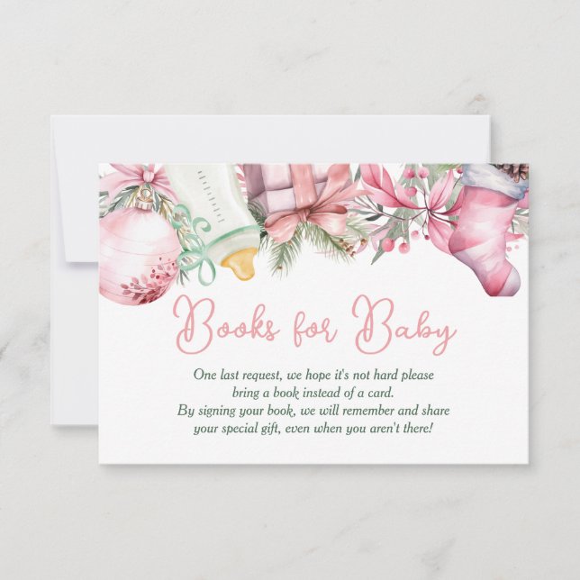 Convites Livros para Papais noeis de Natal para Bebê Chá de (Frente)