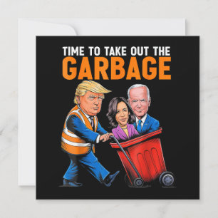 Convites Lixo para Trump 2024 Hora Engraçada de Tirar o Lix