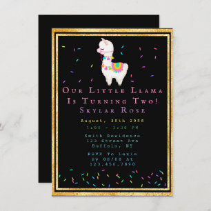 Convites Llama 00th Fiesta Festa de aniversário