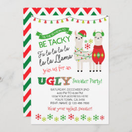 Convites Llama Ugly Sweater Party