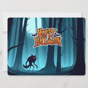 Convites Lobisomem e abóboras do Halloween