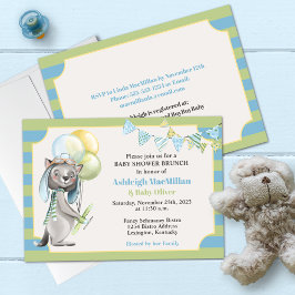 Convites Lobo Aviador, Chá de fraldas Striped