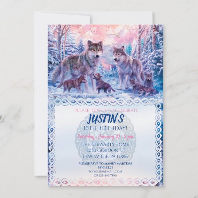 Convites Lobos e família Celta (Frente)