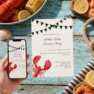 Convites Lobster Bake e Festa de Verão