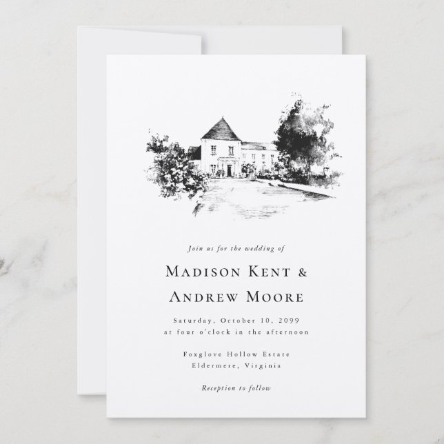 Convites Local de Casamento Carregue Seu Desenho Desenho Ca (Frente)