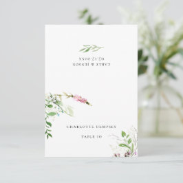 Convites Local de Casamento Floral Botânico de Flor Selvage