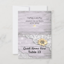 Convites Local De Casamento Número Da Mesa Lace Madeira De 