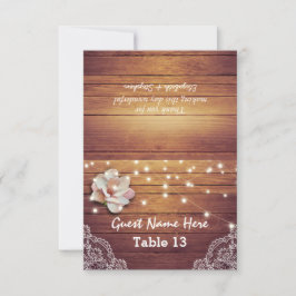 Convites Local de Casamento Número da Tabela Floral Luz Lar