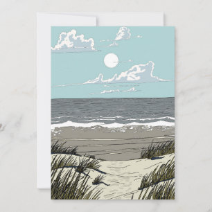 Convites Localização de Praia de Verão