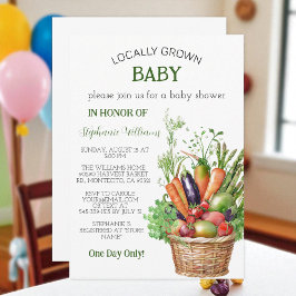 Convites Locally Grown Baby Farmers Market Baby Boy shower