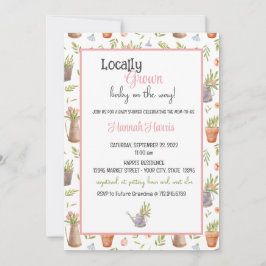 Convites Locally Grown Baby Shower Invitation
