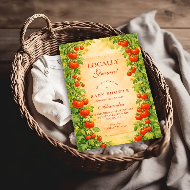 Convites Locally Grown Garden Baby Shower (Criador carregado)